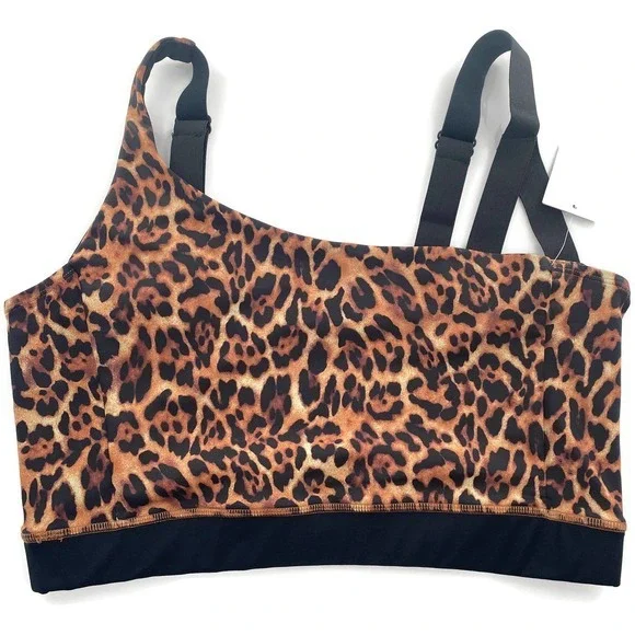 Josie Natori Active Solstice Asymmetrical Cropped Cami Top-M/ L - Picture 2 of 3